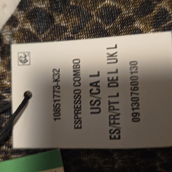 Anne Klein Brown Animal Print Top - Picture 7 of 9